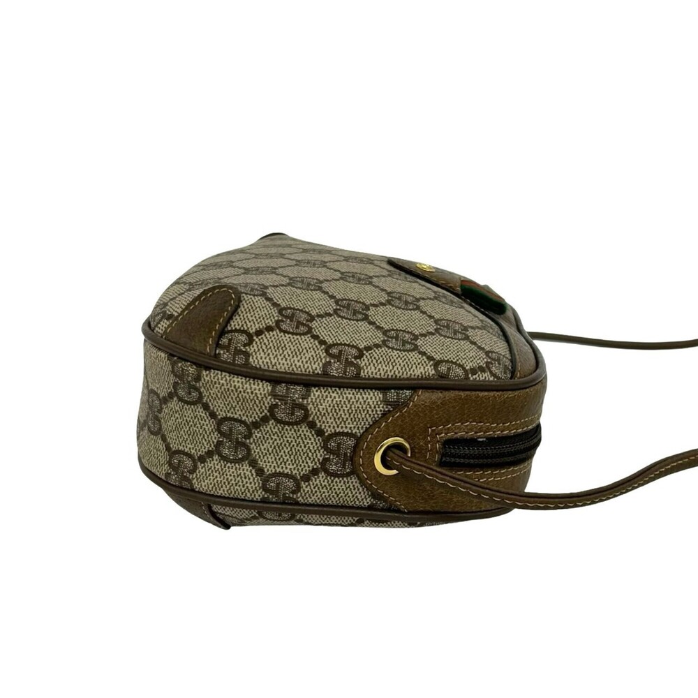 GUCCI Vintage Sherry Line GG Logo Hardware Leather Shoulder Bag Pouch Sacoche... - Picture 6 of 9